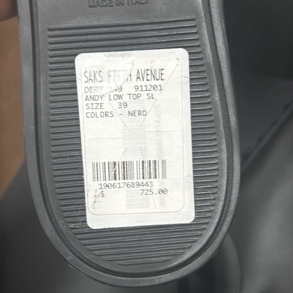Saint Laurent Black Andy Sneakers - Picture 7 of 7